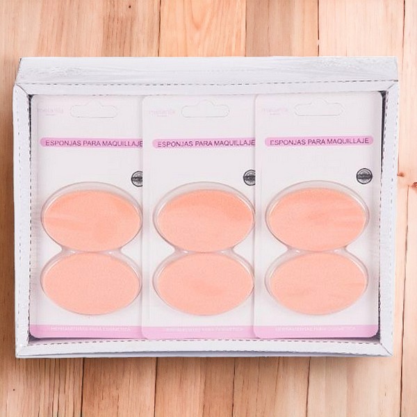 grossiste-eponge1-36.jpg Pack de 24 blisters de 2 éponges : Éponges professionnelles de maquillage – Image 1