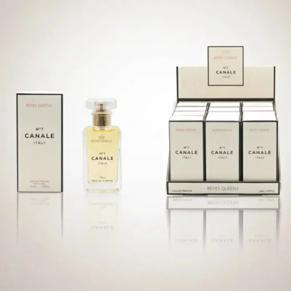 Présentoir  de 12 Eau de Parfum Générique Femme N7 Canale Italy 30ml - Reyes Queens