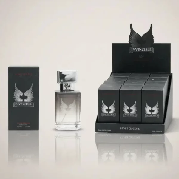 Présentoir  de 12 Eau de Parfum Générique Homme Invincible 30ml - Reyes Queens