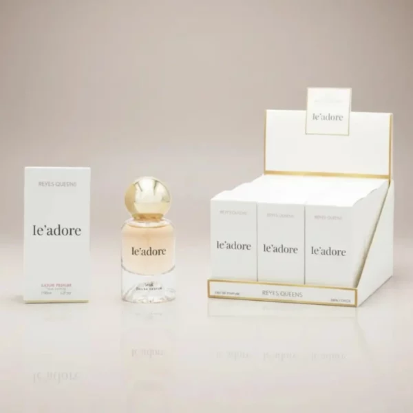 Présentoir  de 12 Eau de Parfum Générique Femme Le'adore 30ml - Reyes Queens