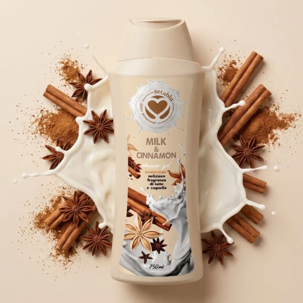 🥛 Gel Douche "Lait & Cannelle" - Setablu