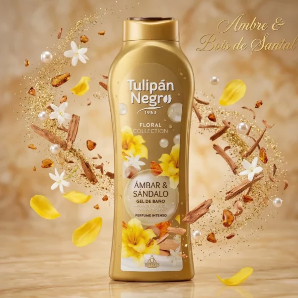Gel Douche Tulipán Negro – Ambre & Bois de Santal