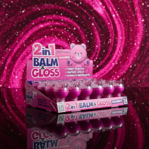 Présentoir de 24 : Baumes & Gloss 2 en 1 Bear – D’Donna