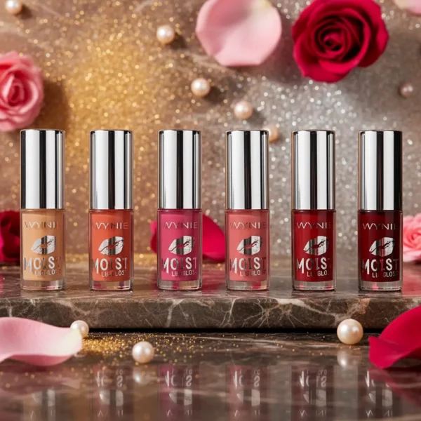 Présentoir de 24 : Gloss à Lèvres Wynie – Moist Gloss