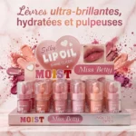 Présentoir de 24 : ✨ Silky Lip Oil "MOIST" – Miss Betty ✨
