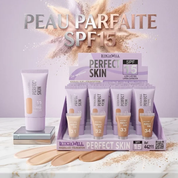 👄 Lot de 16 ✨ Fond de Teint Perfect Skin SPF15 - Leticia Well