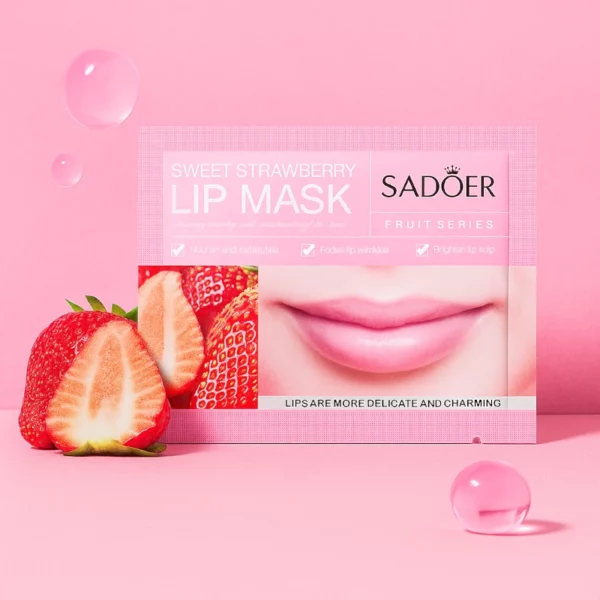 Lot de 6 : Masques à Lèvres à la Fraise Douce – SADOER