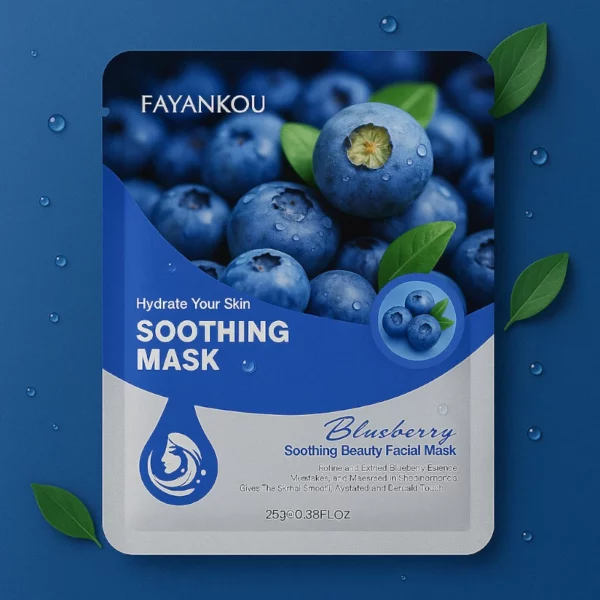 Lot de 6 : Masques Visage Apaisants Myrtille 25g – FAYANKOU