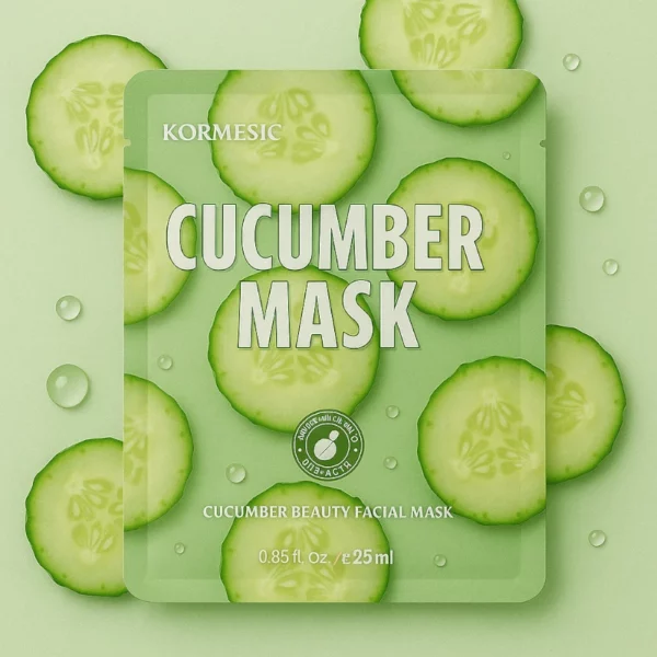 Lot de 6 : Masques Visage Hydratants au Concombre 25 g – KORMESIC