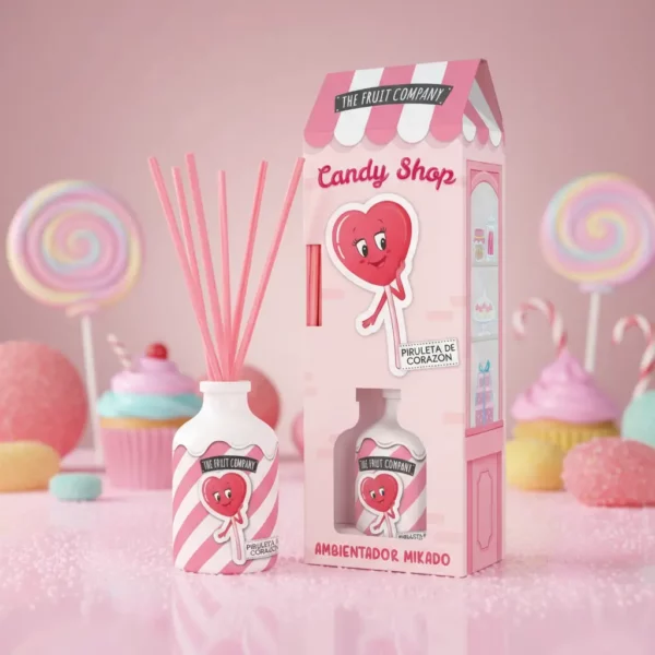 The Fruit Company | Mikado Sucette Cœur à la Fraise | x6