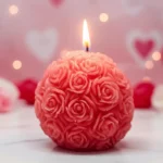 Bougie Parfumée "Sphère de Roses" – Collection Prestige