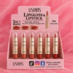 Présentoir de 24 : Rouge à Lèvres & Gloss 2.en.1  - USHAS