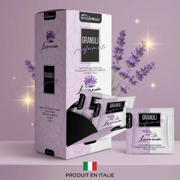 Dstributeur de 25 🌸 Sachets Parfumés Lavande Multi-Usages - Aspirateur, Voiture, Armoire, Ambiance, Cendrier