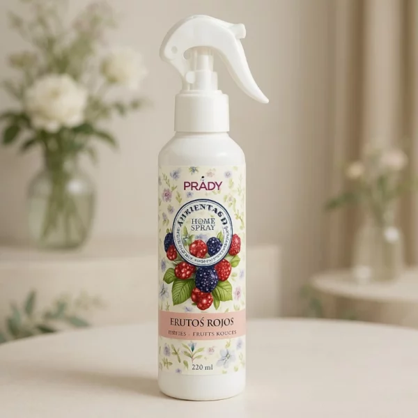 Prady | Spray d'Ambiance Parfum Fruits Rouge | 220 ml | x6