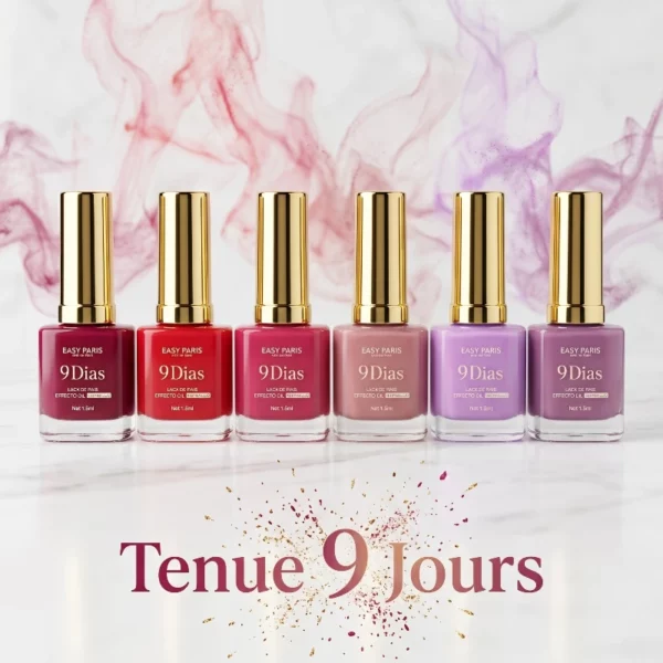 Présentoir de 24 : Vernis à Ongles Easy Paris – Effet Gel "9 Jours"
