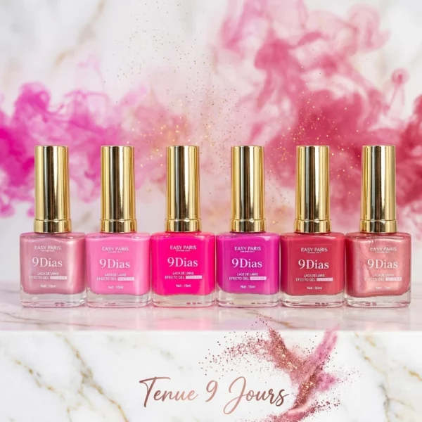 Présentoir de 24 : Vernis à Ongles Easy Paris – Effet Gel "9 Jours"