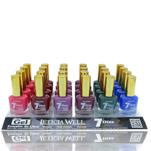 Présentoir de 24 : Vernis à ongles 7 jours effet gel