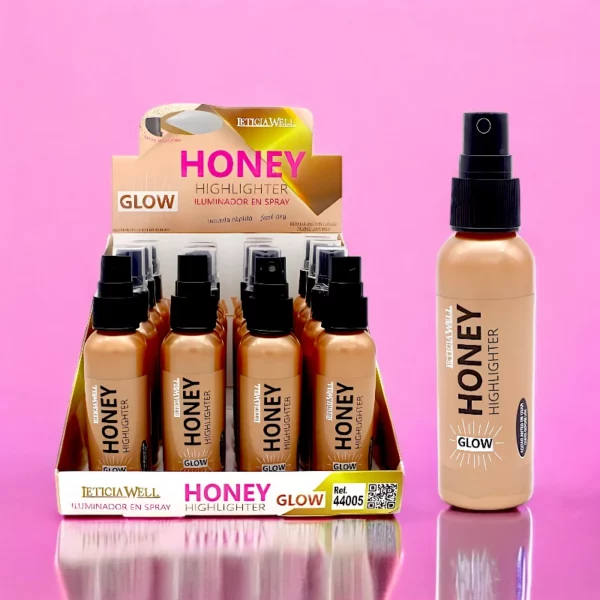 Présentoir de 16 : Illuminateur en Spray HONEY GLOW - Leticia Well
