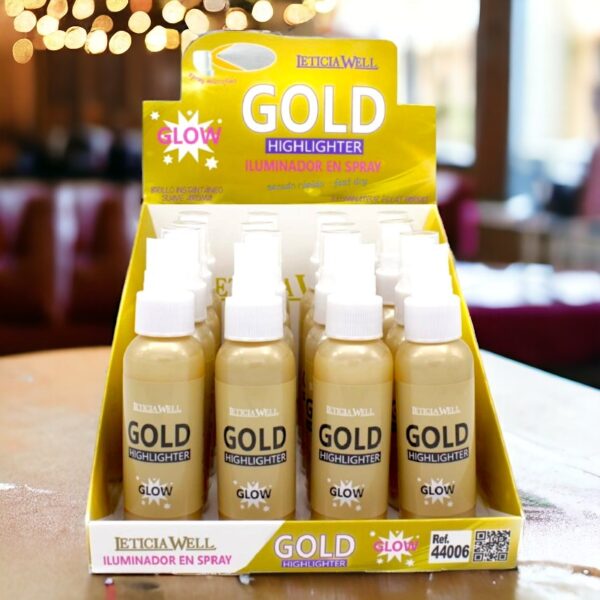 Présentoir de 12 : Spray illuminant Gold Glow