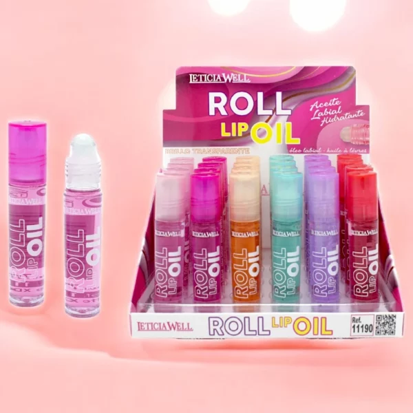 Présentoir de 24 : Huiles pour les Lèvres Roll Lip Oil - Leticia Well