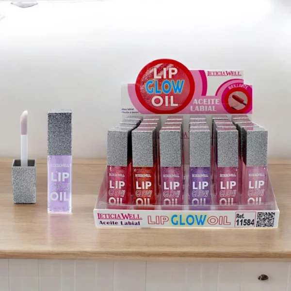 Présentoir de 24 : Huile Pour Les Lèvres "Lip Glow Oil" - Leticia Well