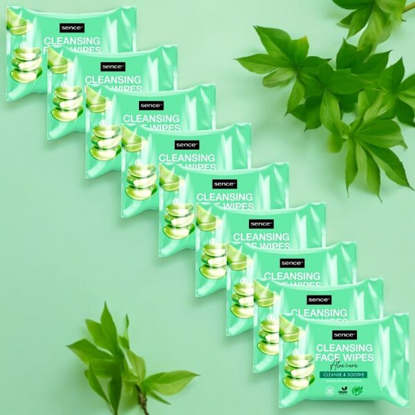 Lot de 20 : Paquet de Lingettes nettoyantes 3 en 1 à l'Aloe Vera