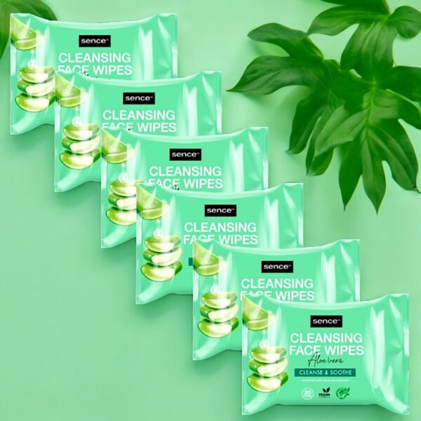 Lot de 10 : Paquet de Lingettes nettoyantes 3 en 1 à l'Aloe Vera