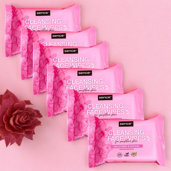 Lot de 10 : Lingettes - Elimine Maquillage et Impuretés - Peaux Sensibles et Sèches