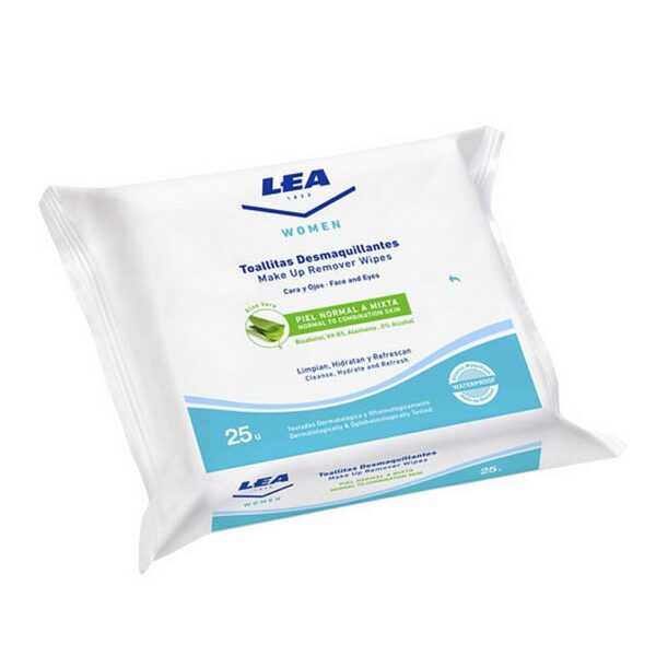 Lot de 4 : Sachet de 25 lingettes démaquillantes à l'aloé vera