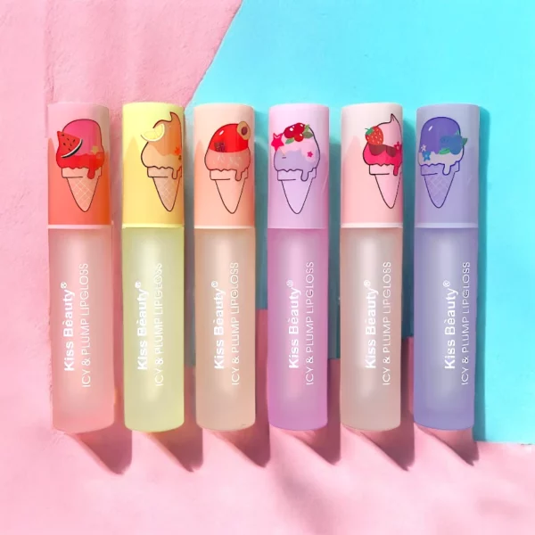 Présentoir de 24 : LIPGLOSS ICY & PLUMP 3D - KISS BEAUTY