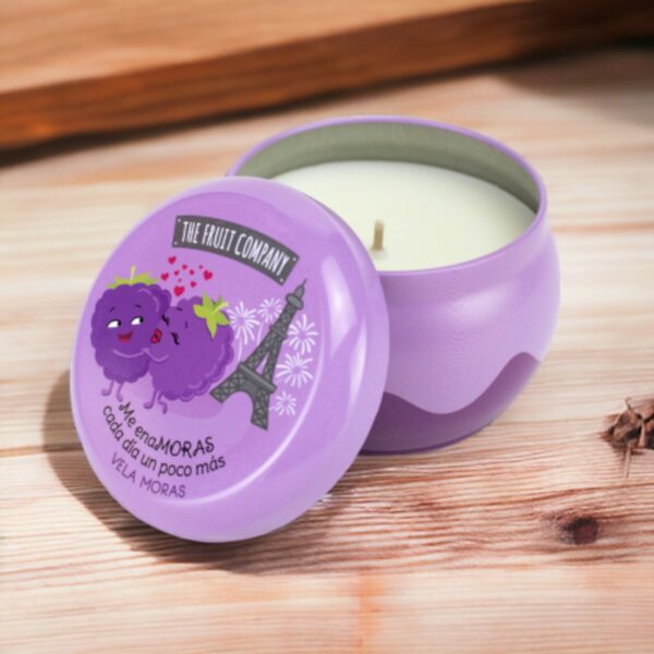 Pack de 8 🕯️ : Bougie cire végétale parfum MÛRES - Durée 40h