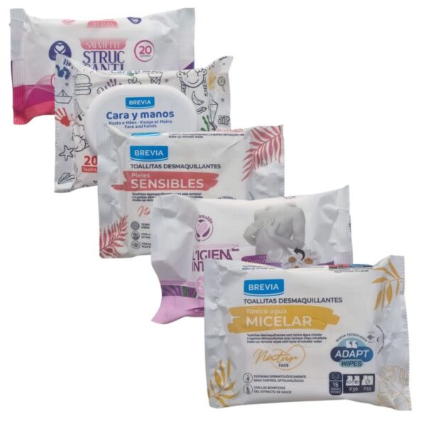 Lot de 5 Paquets de lingettes Soin