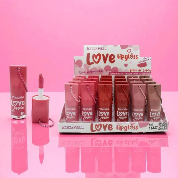 Présentoir de 24 : Lipgloss LOVE – Applicateur XXL - Leticia Well