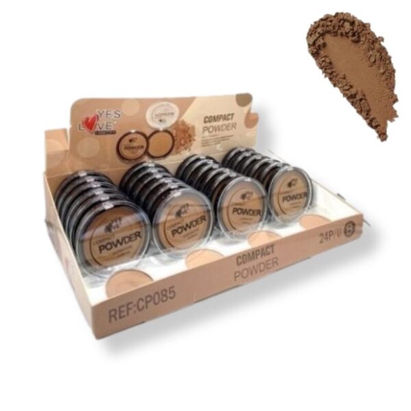Présentoir de 24 : Poudre compacte pour le teint foncé