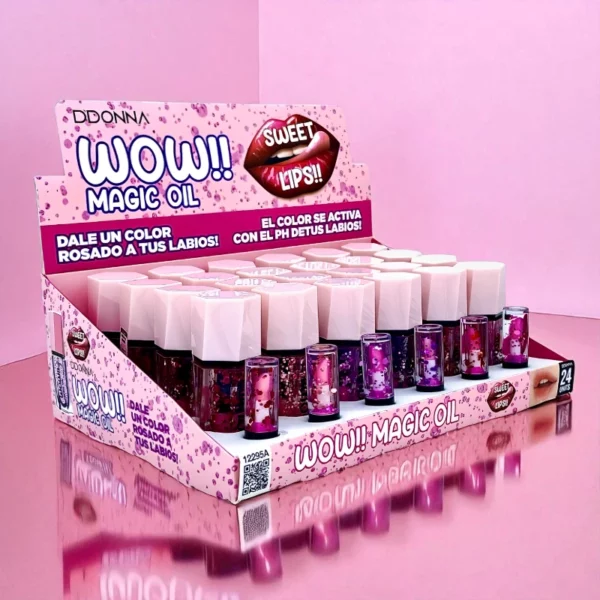 Présentoir de 24 : Gloss à Lèvres Magic WOW!! – D'Donna