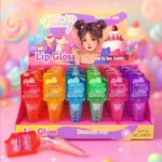 Présentoir de 24 : Gloss à Lèvres Kiss Me Beauty – Fraise & Sakura – Ushas