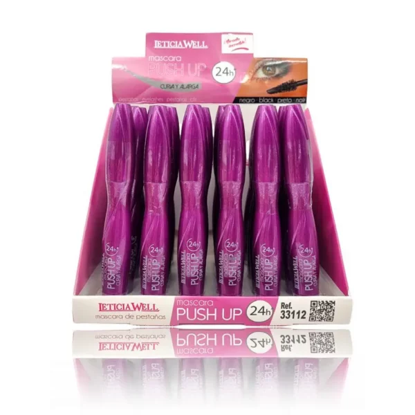 Présentoir de 24 : Mascaras noir push up courbe et allonge 24H