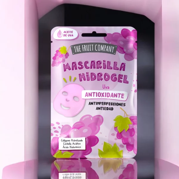 Carton de 24 : Masques Visage Hydrogel Antioxydants au Raisin - The Fruit Company