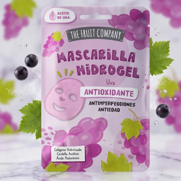 Masques Visage Hydrogel Antioxydants au Raisin - The Fruit Company
