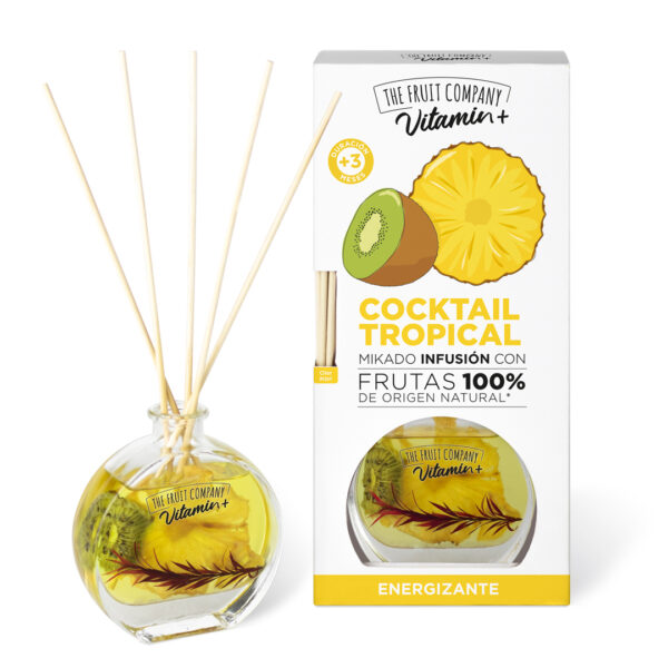 Pack de 10 : Mikado Cocktail Tropical  Vitamin+ 100% d'origine naturelle