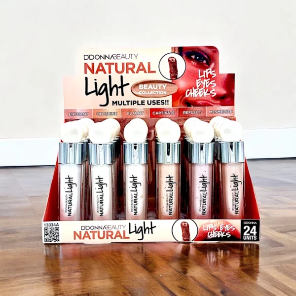 Présentoir de 24 : Enlumineur Liquide "3 en 1" NATURAL LIGHT- D'Donna