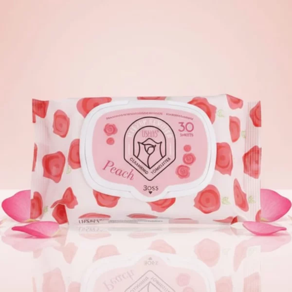 🌹Carton de 12 : Lingettes Démaquillantes USHAS à la Rose 🌹