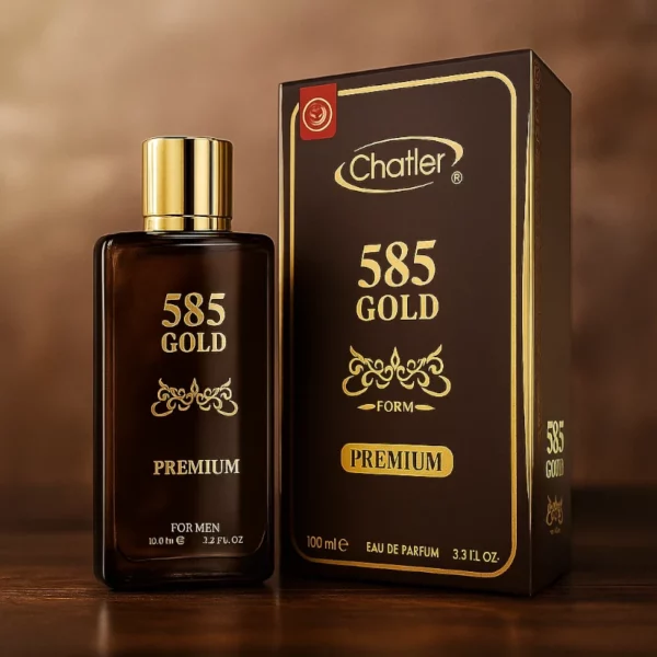Lot de 5 : Eau de Toilette Homme 585 GOLD PREMIUM 100ml – CHATLER