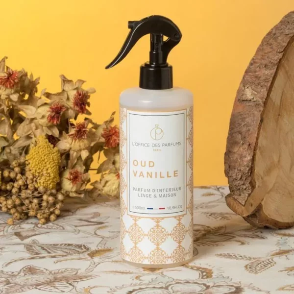 Lot de 6 : Spray haut de gamme fabrication Française - Oud et Vanille 500ml
