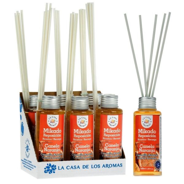 Lot de 6 Recharges de mikados premium 100ml  - Canelle orange