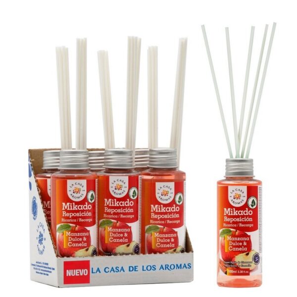 Lot de 6 Recharges de mikados premium 100ml  - Pomme douce et cannelle