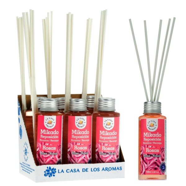 Lot de 6 Recharges de mikados premium 100ml  - Rose