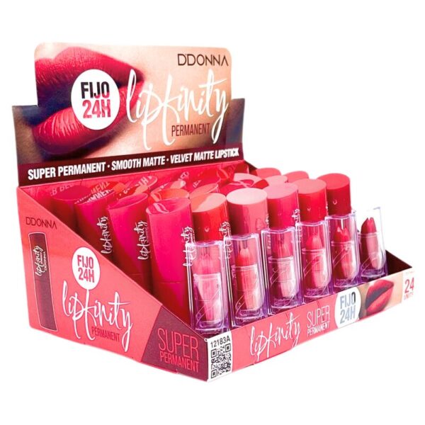 Présentoir de 24 : Rouge à lèvres Velvet Mat Infinity 24H