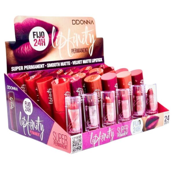 Présentoir de 24 : Rouge à lèvres Velvet Mat Infinity 24H