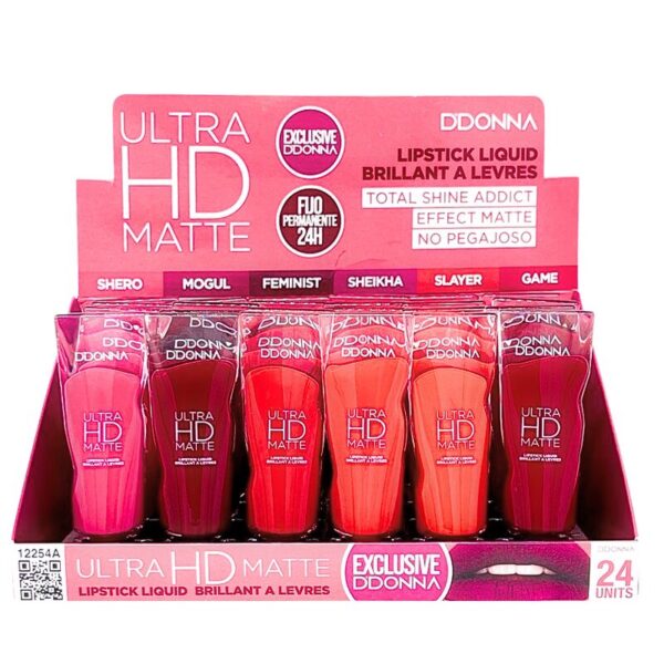 Présentoir de 24 : Rouge à lèvres Ultra HD Mat